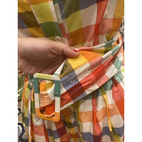 Christopher John Rogers for Target Size 4 Plaid Wide Strap Tie Waist Dress NWT - Picture 6 of 7